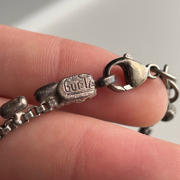 Vintage Sterling Gupta Anklet Bells Bracelet - Picture 2 of 9